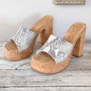 Roc Leather & Cork Platform Sandals